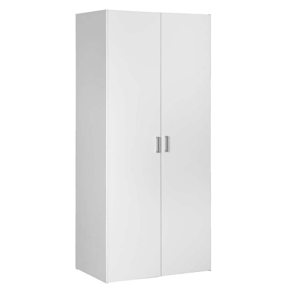 Kledingkast Space 2-deurs - wit - 175,4x77,6x49,5 cm