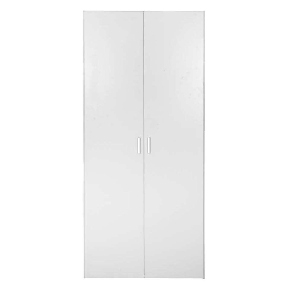 Overdreven Eerlijk Citroen Kledingkast Space 2-deurs - wit - 175,4x77,6x49,5 cm | Leen Bakker
