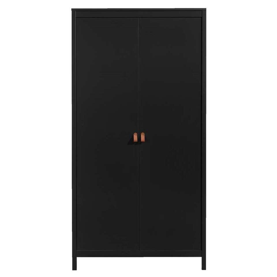 Kledingkast Madeira 2-deurs - zwart 199x102x58 cm | Bakker