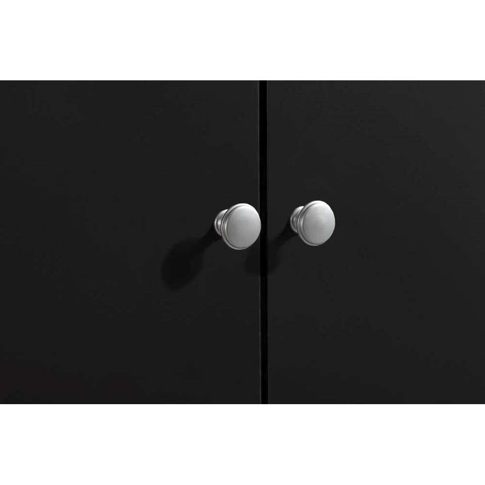 Kledingkast Madeira 3-deurs - zwart - 199x150x58 cm