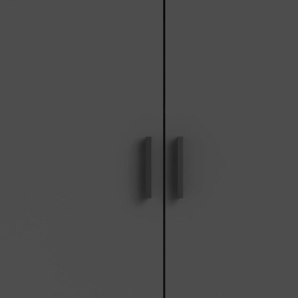 Kledingkast Sprint 3-deurs - antracietkleur - 200x147x50 cm