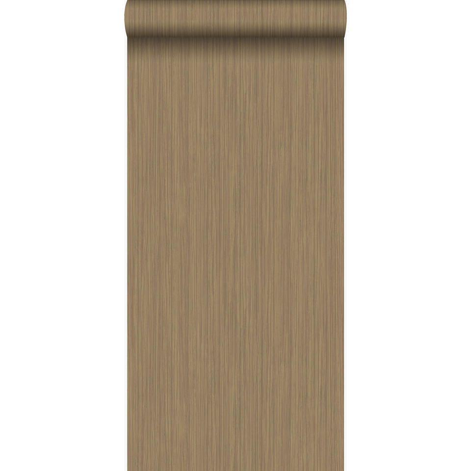 Origin behang - fijne strepen - glanzend koper bruin - 53 cm x 10,05 m product