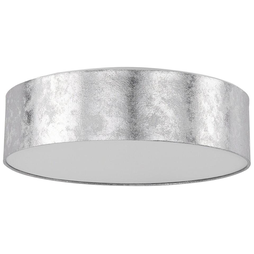 Beliani Plafondlamp RENA - Zilver polykatoen