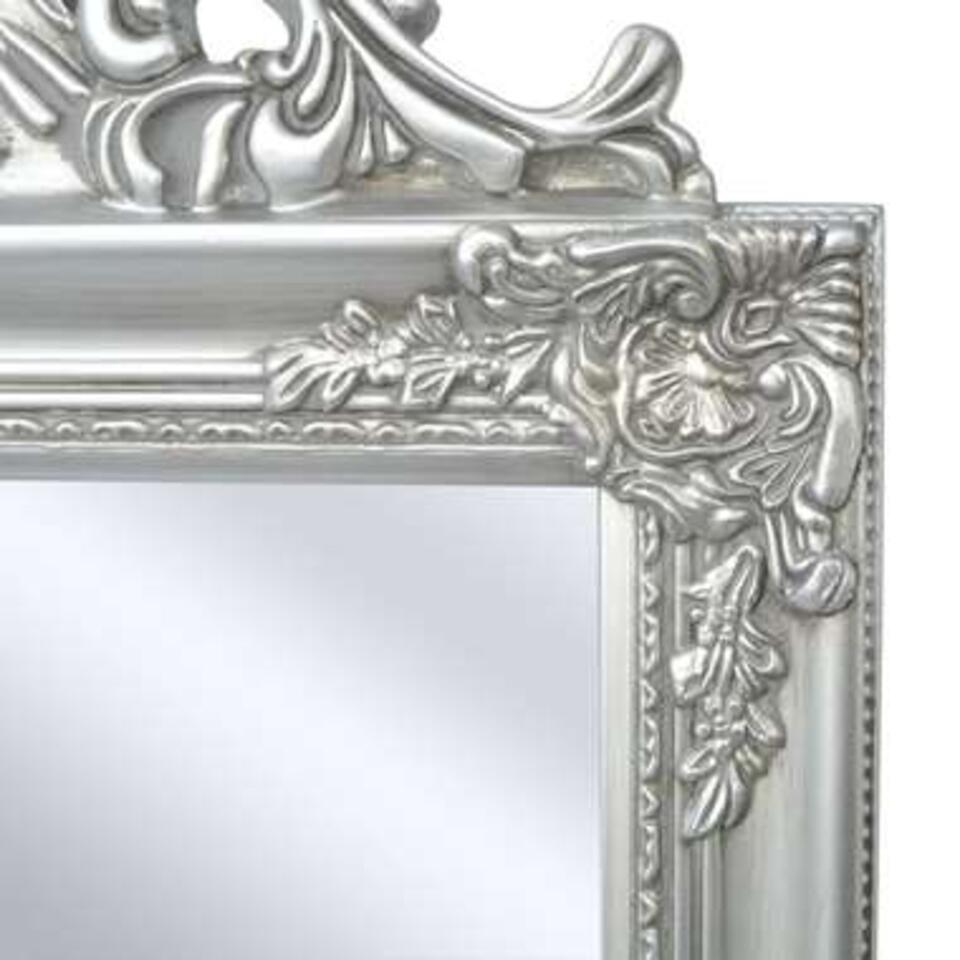 vliegtuigen BES Imitatie VIDAXL Vrijstaande spiegel Barok 160x40cm zilver | Leen Bakker