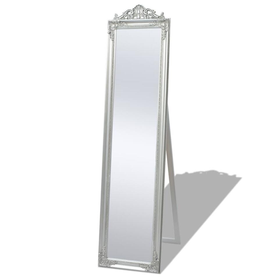 Rationeel Antagonist Onderzoek het vidaXL Vrijstaande spiegel Barok 160x40cm zilver | Leen Bakker