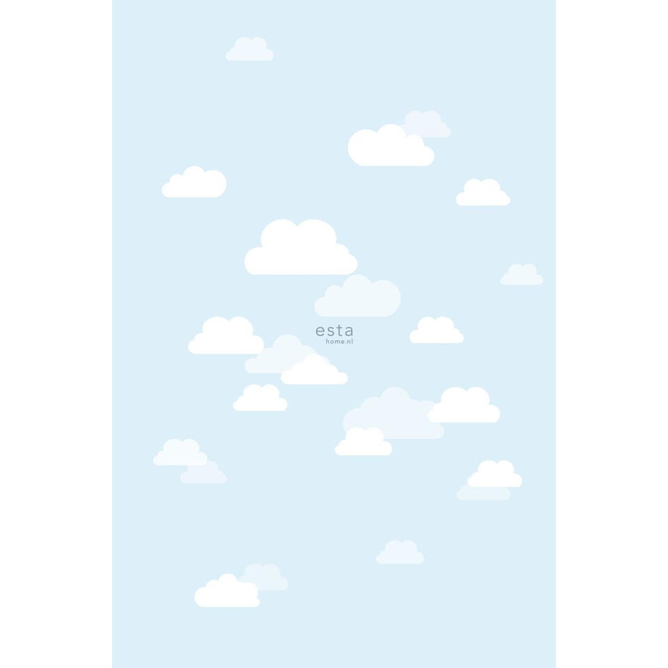 ESTAhome fotobehang - wolkjes - lichtblauw - 1.86 x 2.79 m product
