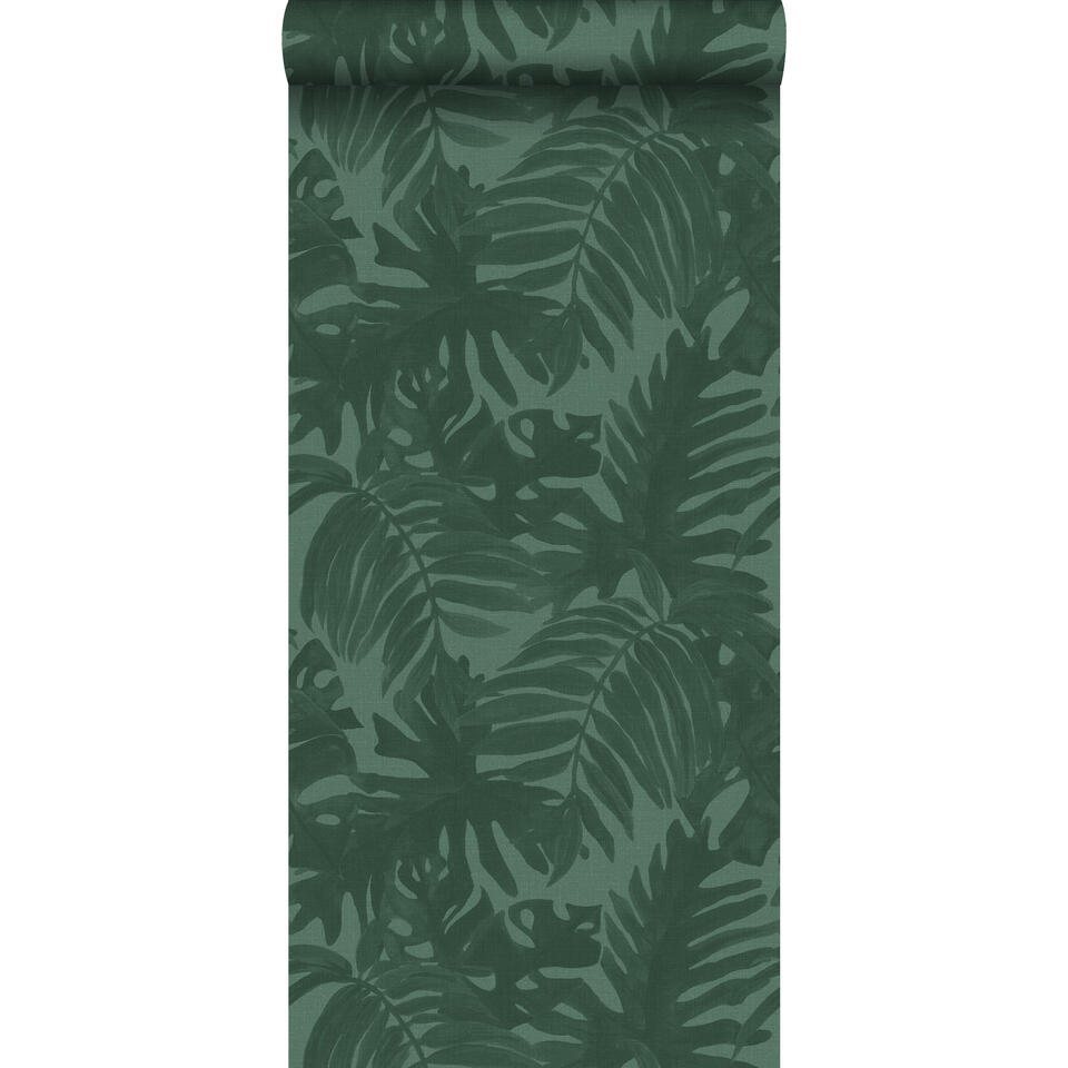 ESTAhome behang - tropische bladeren - emerald groen - 0.53 x 10.05 m product