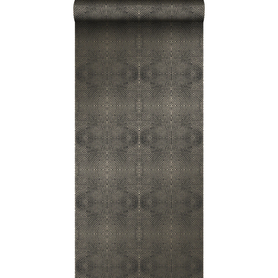 Origin behang - dierenprint - zwart en glanzend brons - 53cm x 10,05m product
