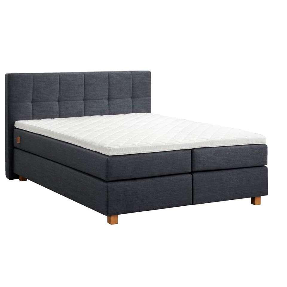 UMIX boxspring op maat Tore - stof donkerblauw - 140x200 cm