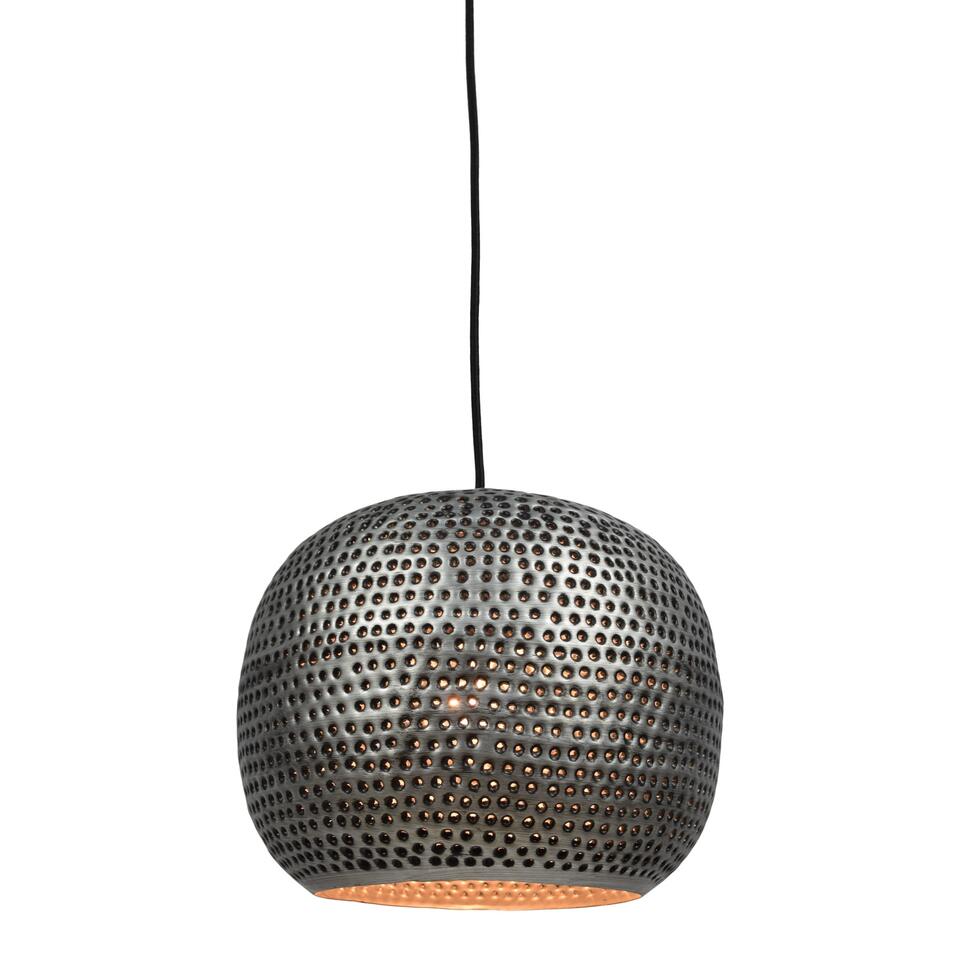details Dank u voor uw hulp Omgeving Urban Interiors Hanglamp Spike bol - Ø 27 cm - Zink | Leen Bakker