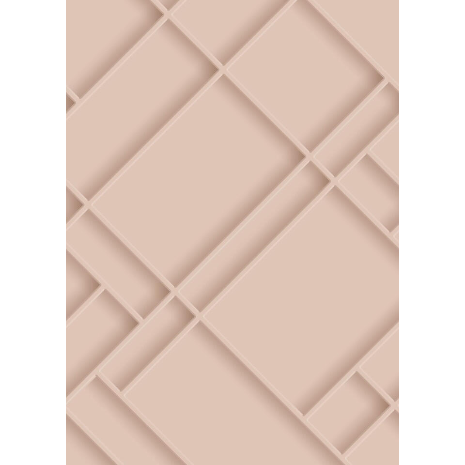 ESTAhome fotobehang - wandpanelen diagonaal - zacht roze - 2 x 2.79 m product