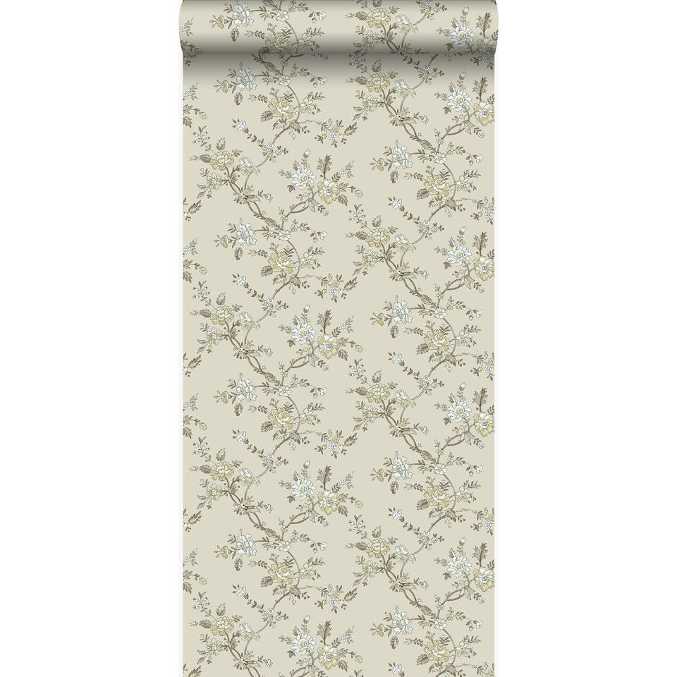 Origin behang - bloemetjes - beige - 53 cm x 10,05 m product