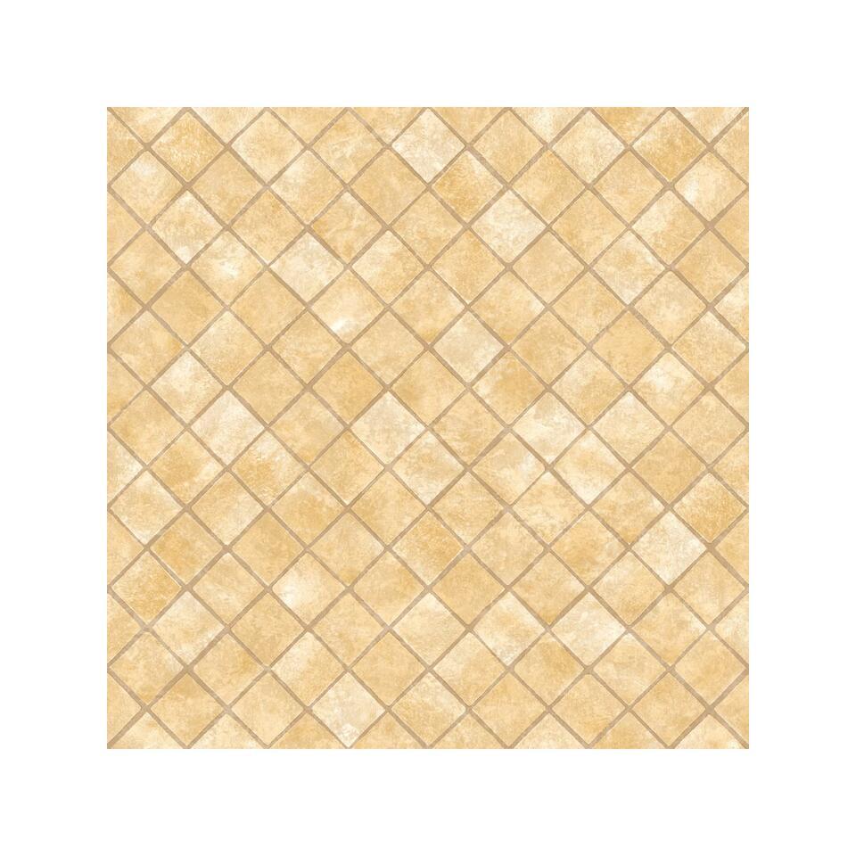 Dutch Wallcoverings - Hexagone ruit beige/glitter - 0,53x10,05m