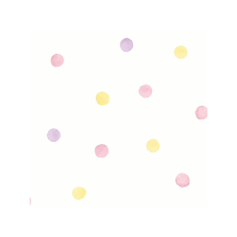 klep offset Onverenigbaar Dutch Wallcoverings - Over The Rainbow- Dots Pink/Yellow - 0,53x10,05m | Leen  Bakker