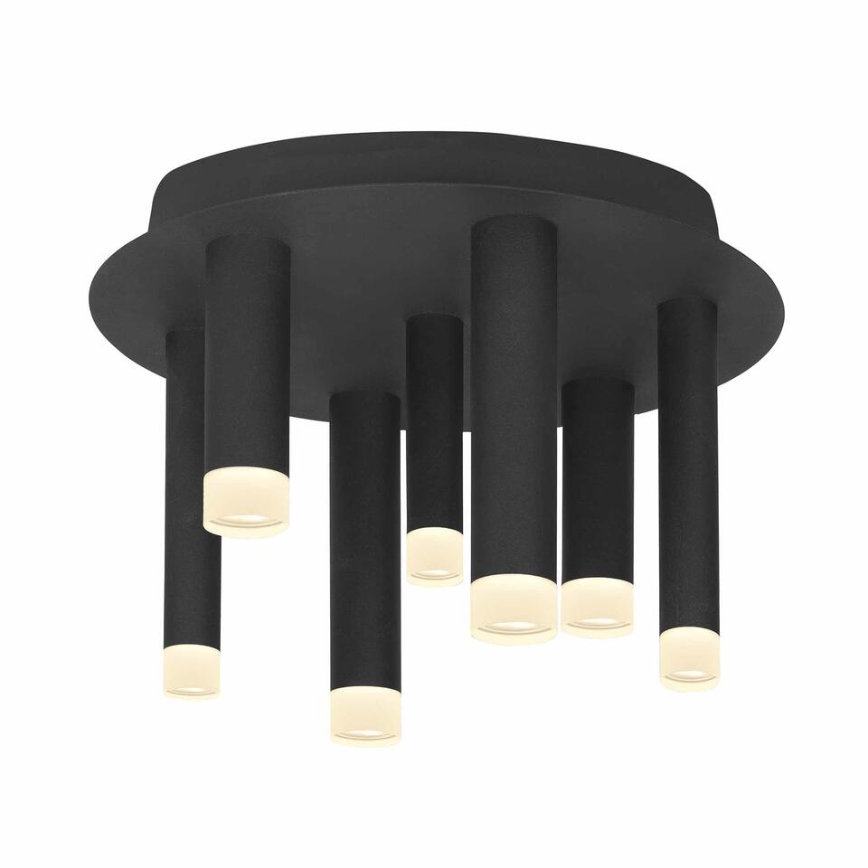 Highlight Plafondlamp Tubes - 7 lichts - Ø 30 cm - zwart