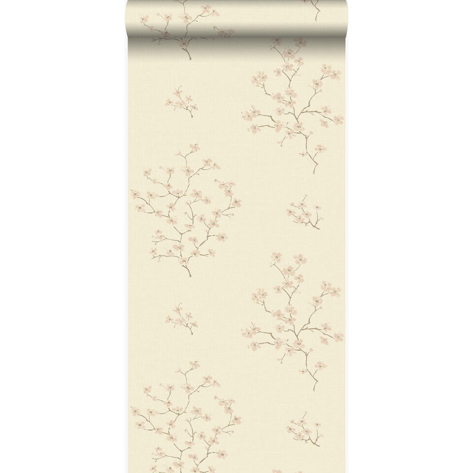 Origin behang - bloesemtak - beige en roze - 53 cm x 10,05 m product