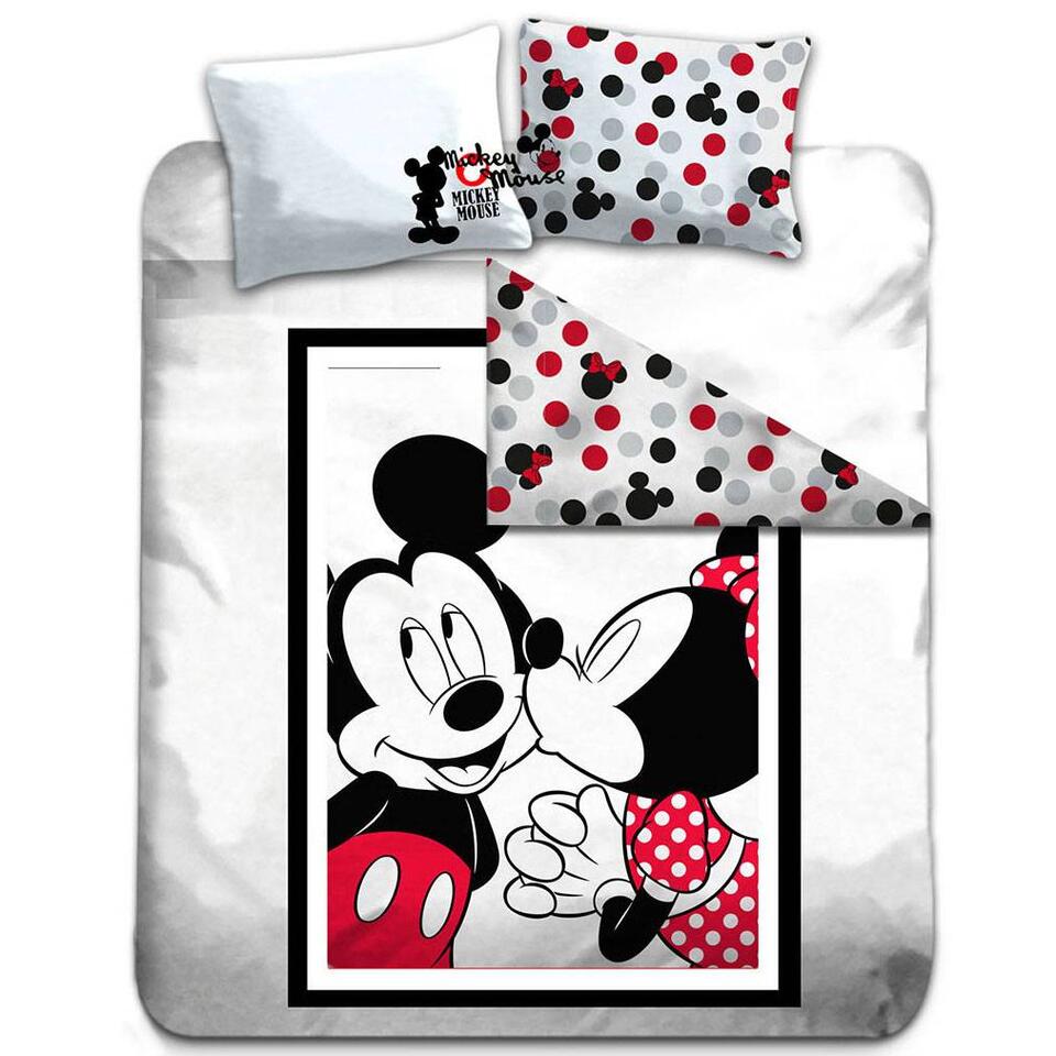 Overeenkomstig Internationale contact Disney Mickey Mouse Kiss - Dekbedovertrek - Lits Jumeaux - 240 x 220 cm -  Multi | Leen Bakker
