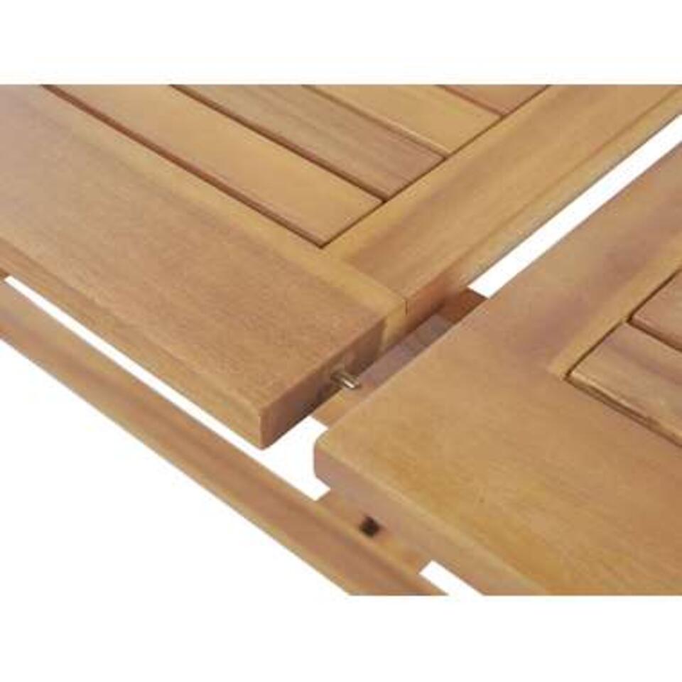 Beliani tuintafelset JAVA - lichte houtkleur acaciahout