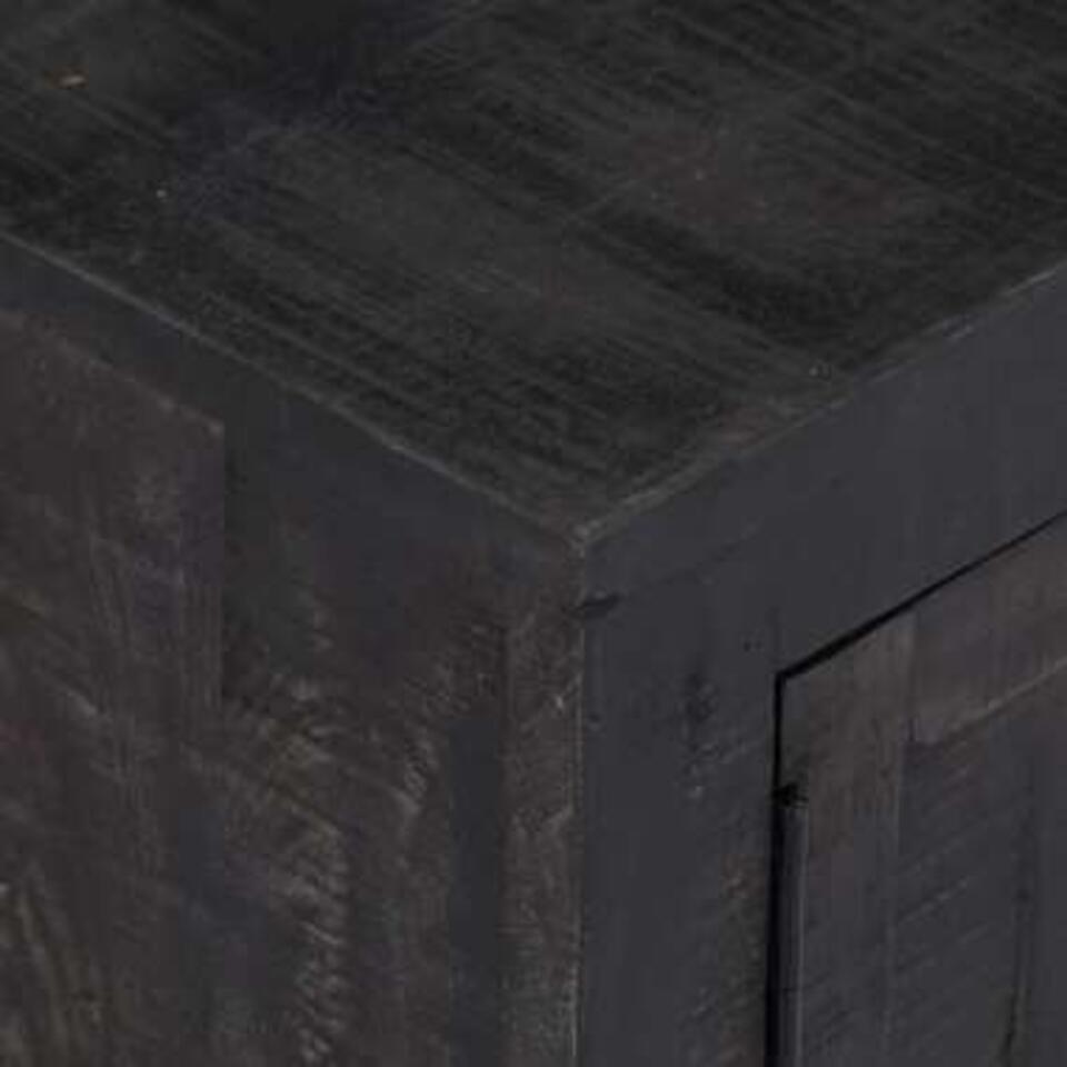 VIDAXL Tv-meubel 118x30x40 cm massief mangohout zwart