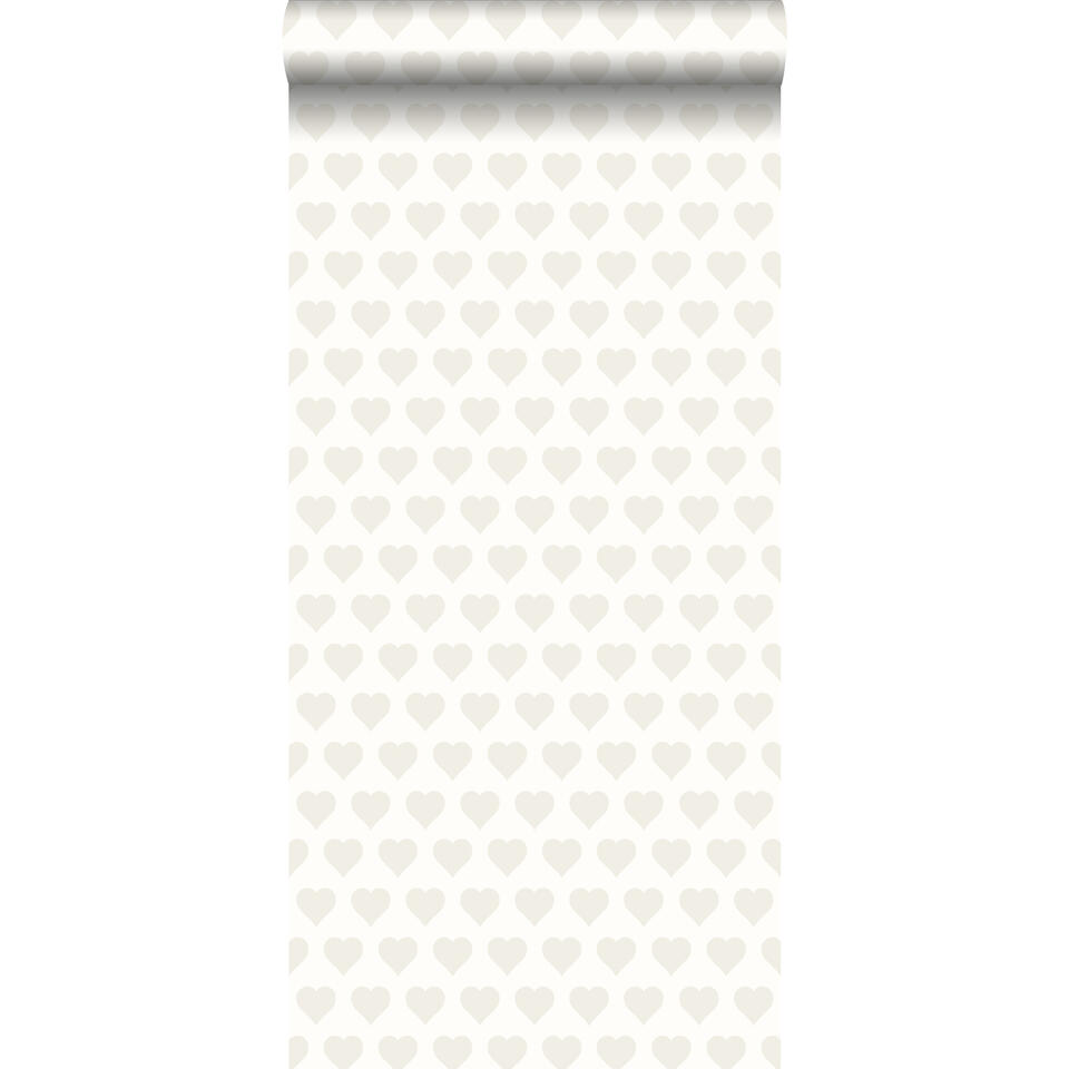 ESTAhome behang - harten - wit en zilver - 53 cm x 10,05 m product
