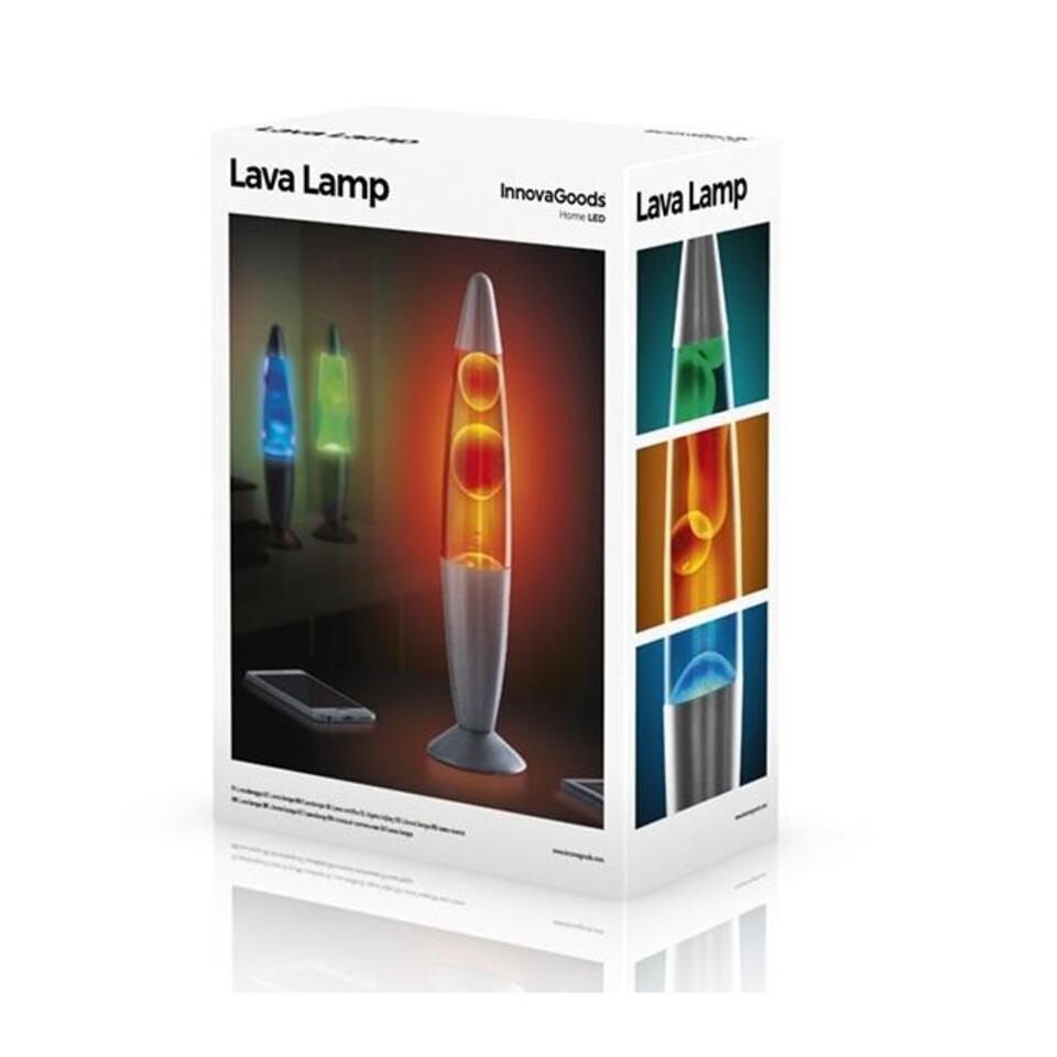 Wereldrecord Guinness Book buurman Verslaafd InnovaGoods - Magma Lavalamp - Tafellamp - 25W - Blauw | Leen Bakker