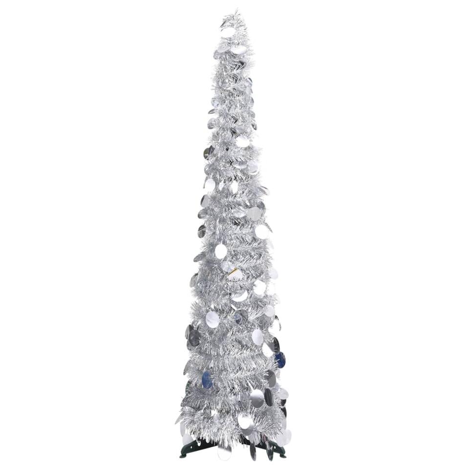 Toestand Betsy Trotwood Lyrisch VIDAXL Kunstkerstboom pop-up 120 cm PET zilverkleurig | Leen Bakker