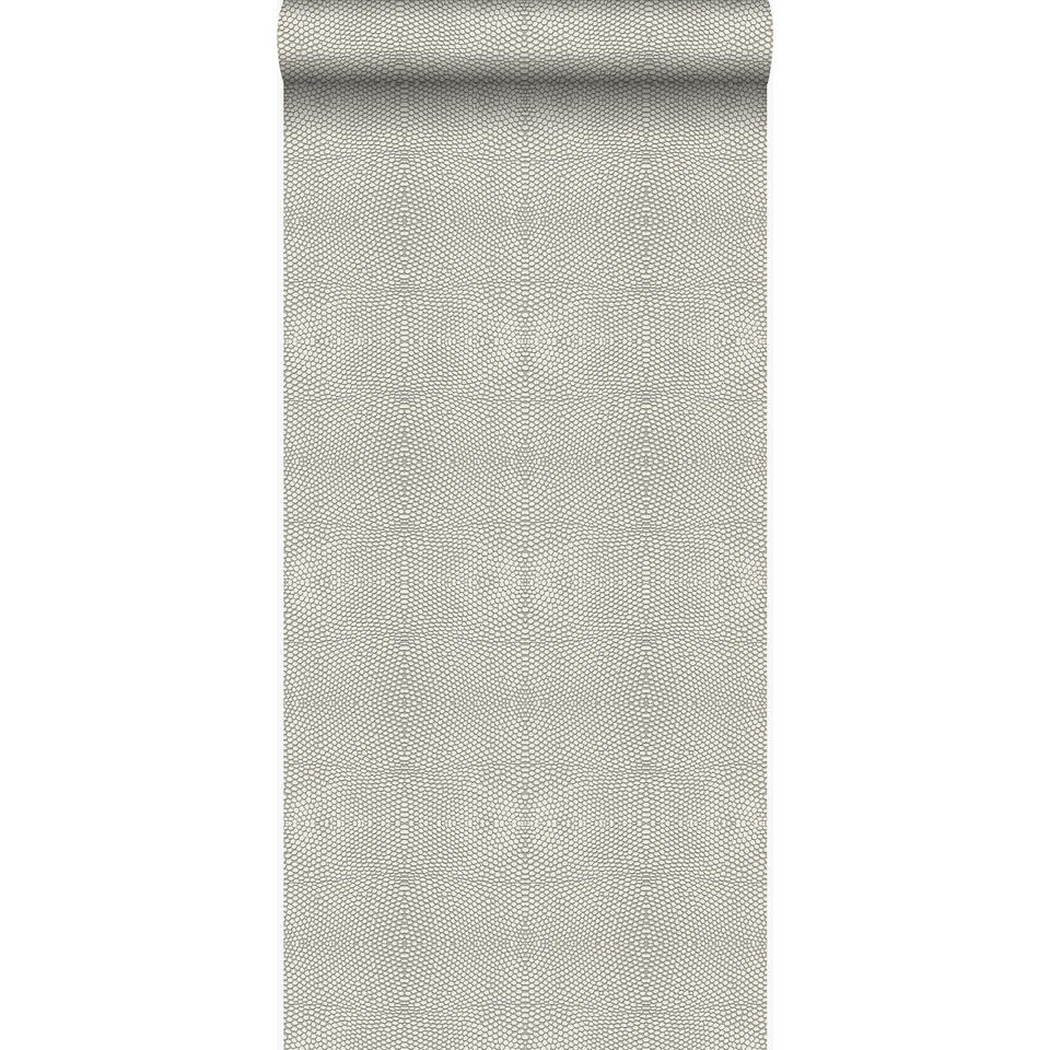 Op risico aardbeving uitgehongerd Origin behang - dierenhuidprint - taupe - 53 cm x 10,05 m | Leen Bakker