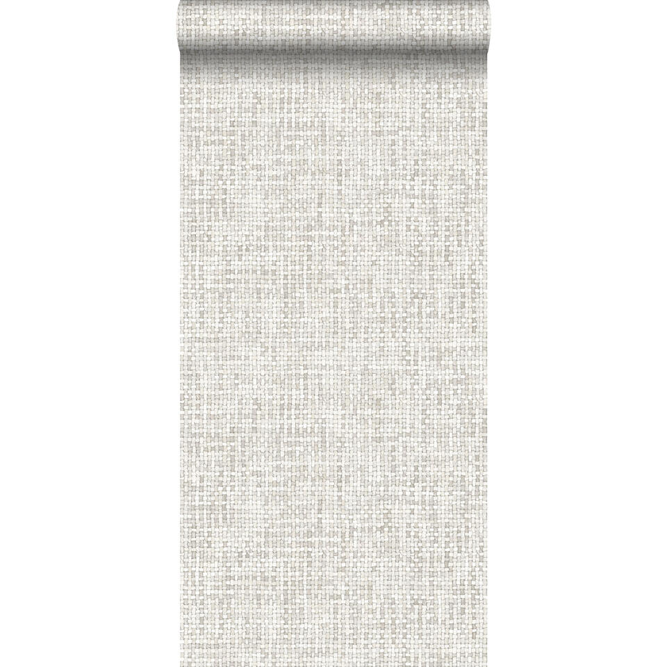 ESTAhome behang - linnenstructuur - licht warm grijs - 53 cm x 10,05 m product