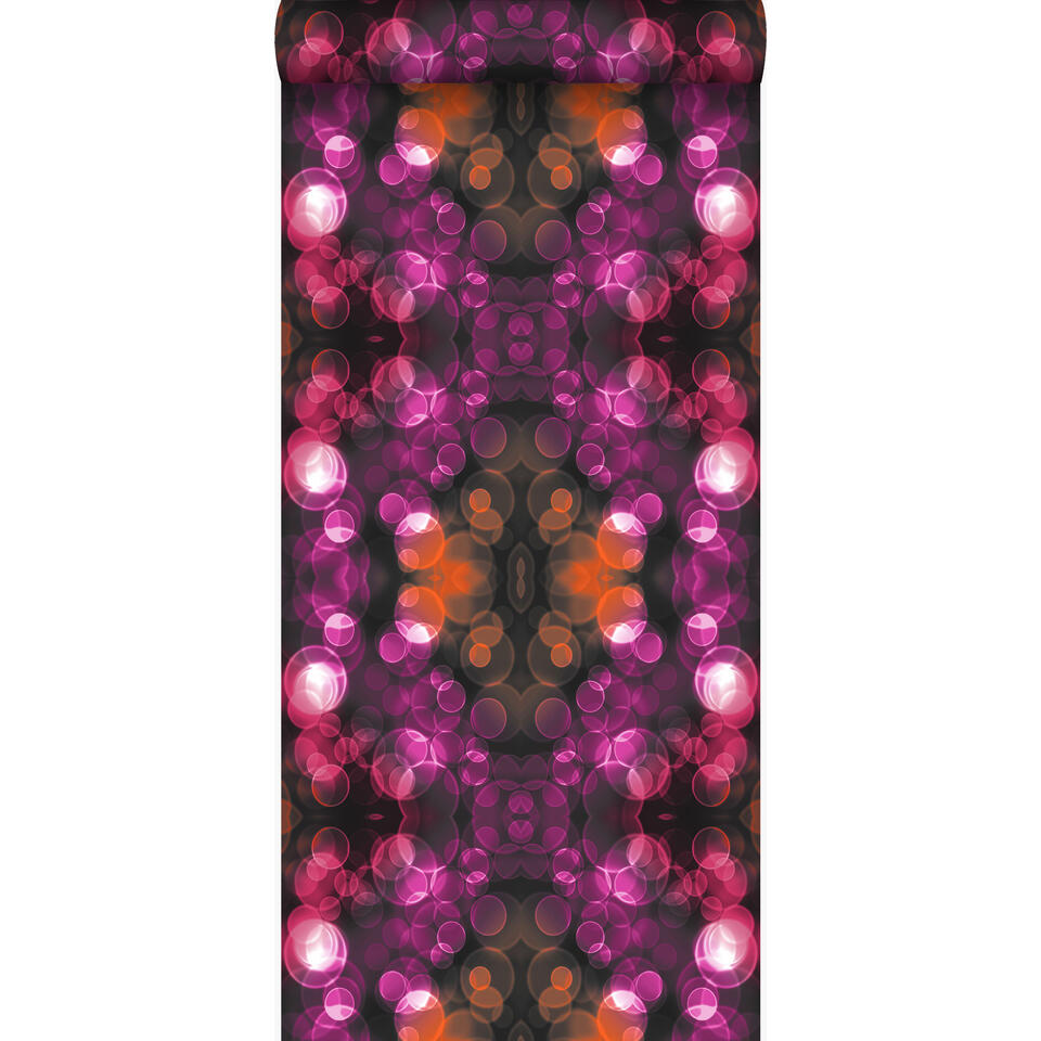 Origin behang - kaleidoskoop-motief - roze en oranje - 53 cm x 10,05 m product