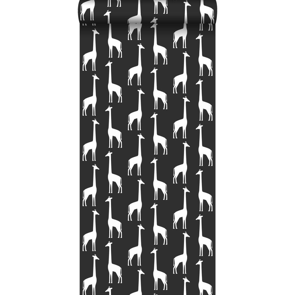 ESTAhome behang - giraffen - zwart wit - 0.53 x 10.05 m product