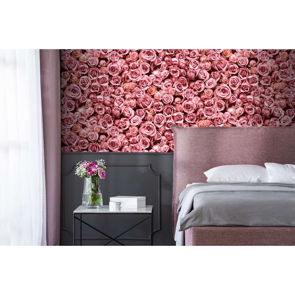 Dutch Wallcoverings - Escapade rozen roze - 0,53x10,05m