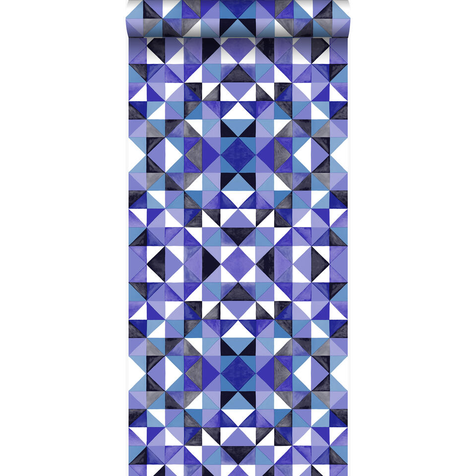 Origin behang - kubisme - paars - 53 cm x 10,05 m product