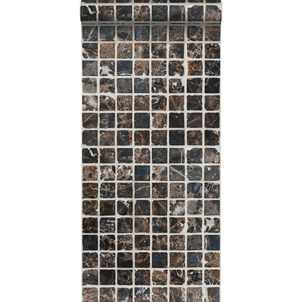 ESTAhome behang XXL - mosaic tiles - bruin en zwart - 46,5 cm x 8,37 m product