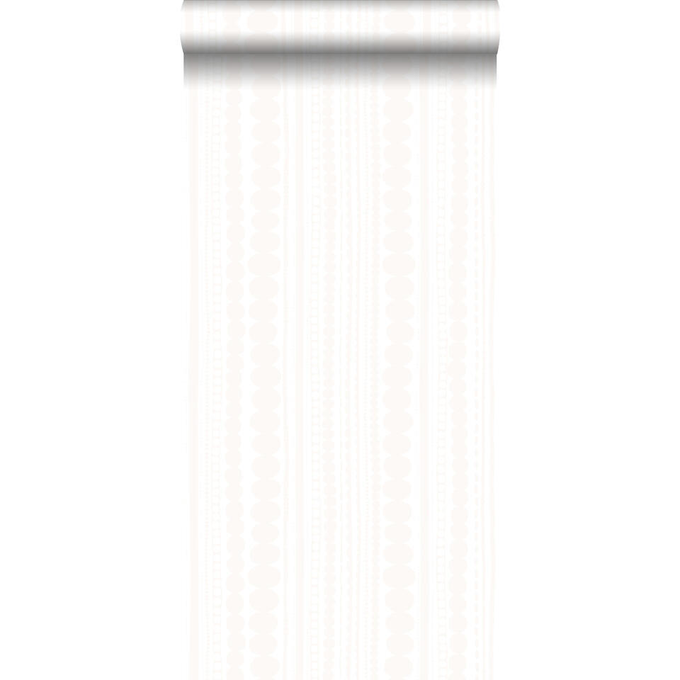 ESTAhome behang - kralen - wit en glanzend zilver - 0.53 x 10.05 m product