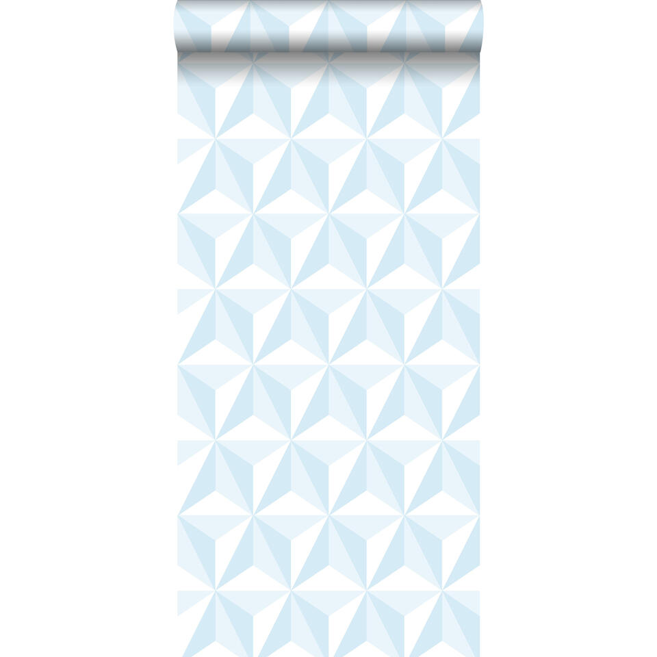 ESTAhome behang - grafisch 3D motief - lichtblauw - 53 cm x 10.05 m product