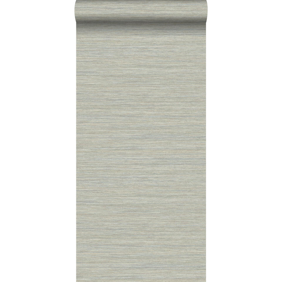 Origin behang - geweven structuur - groen grijs - 0.53 x 10.05 m product