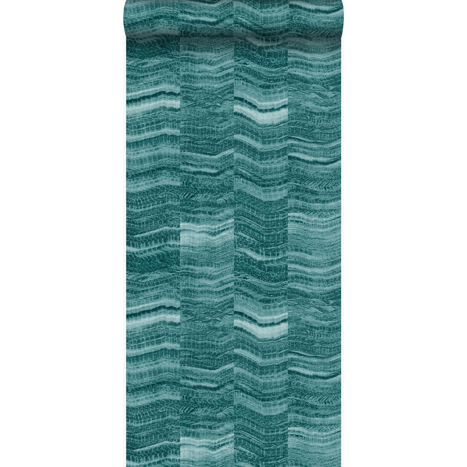 Origin behang - marmer motief - petrolblauw - 53 cm x 10.05 m product