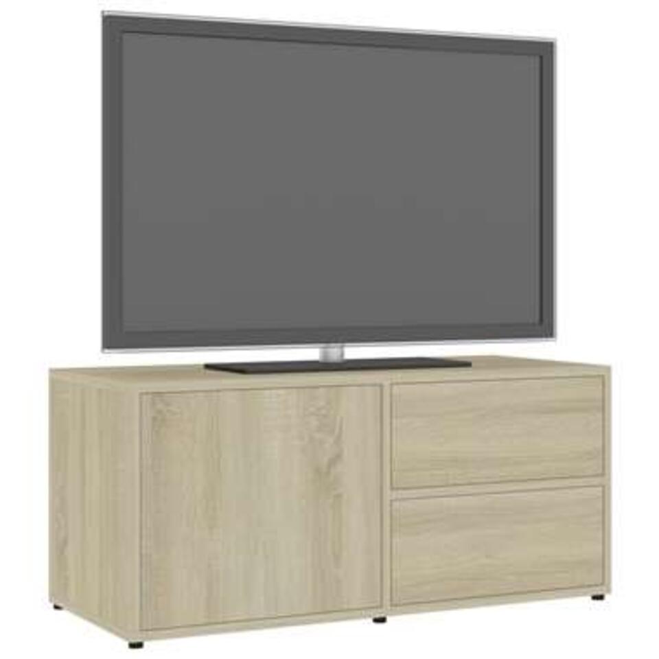 VIDAXL Tv-meubel 80x34x36 cm spaanplaat sonoma eikenkleurig