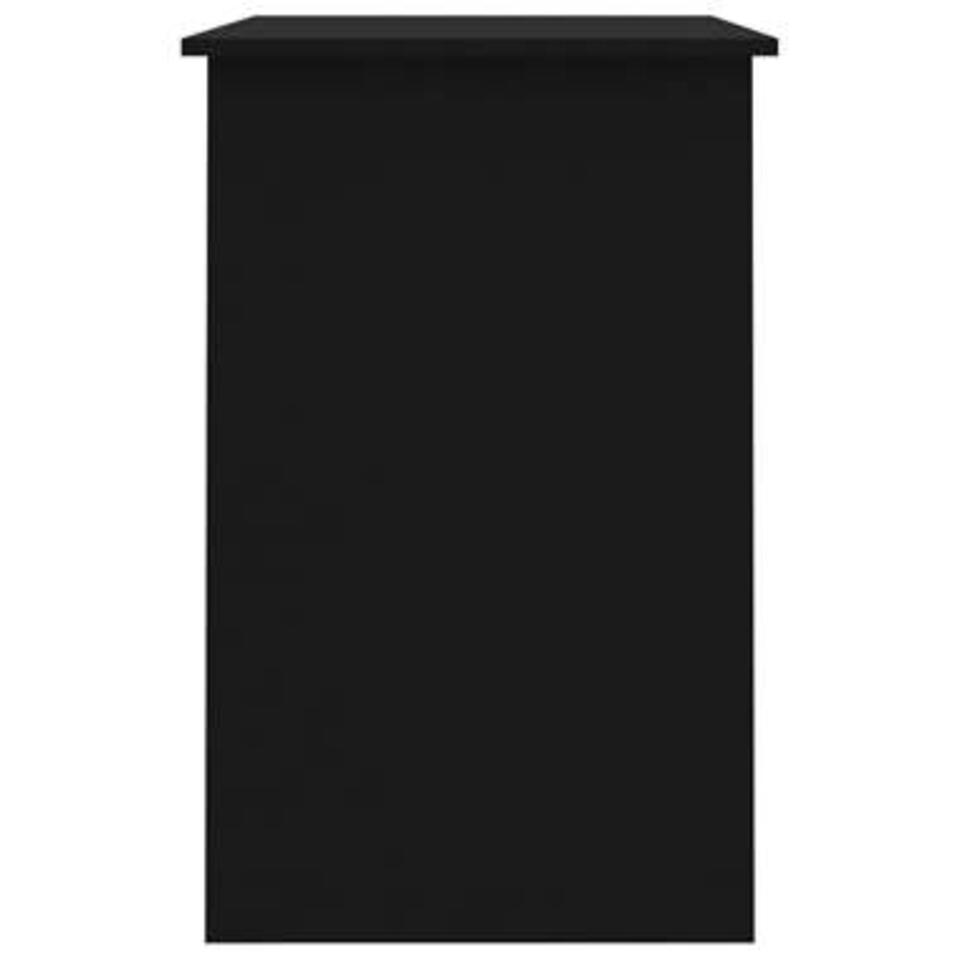 VIDAXL Bureau - spaanplaat - zwart - 100x50x76 cm