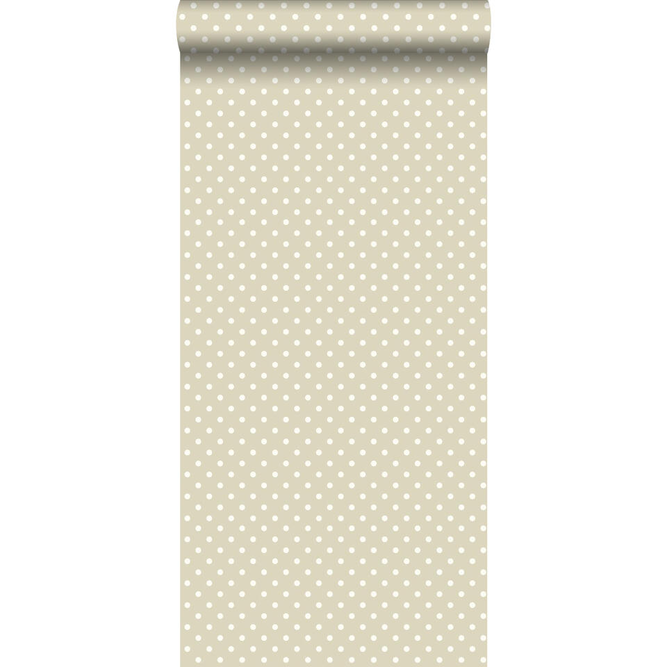 ESTAhome behang - kleine stippen - glanzend beige - 53 cm x 10,05 m product