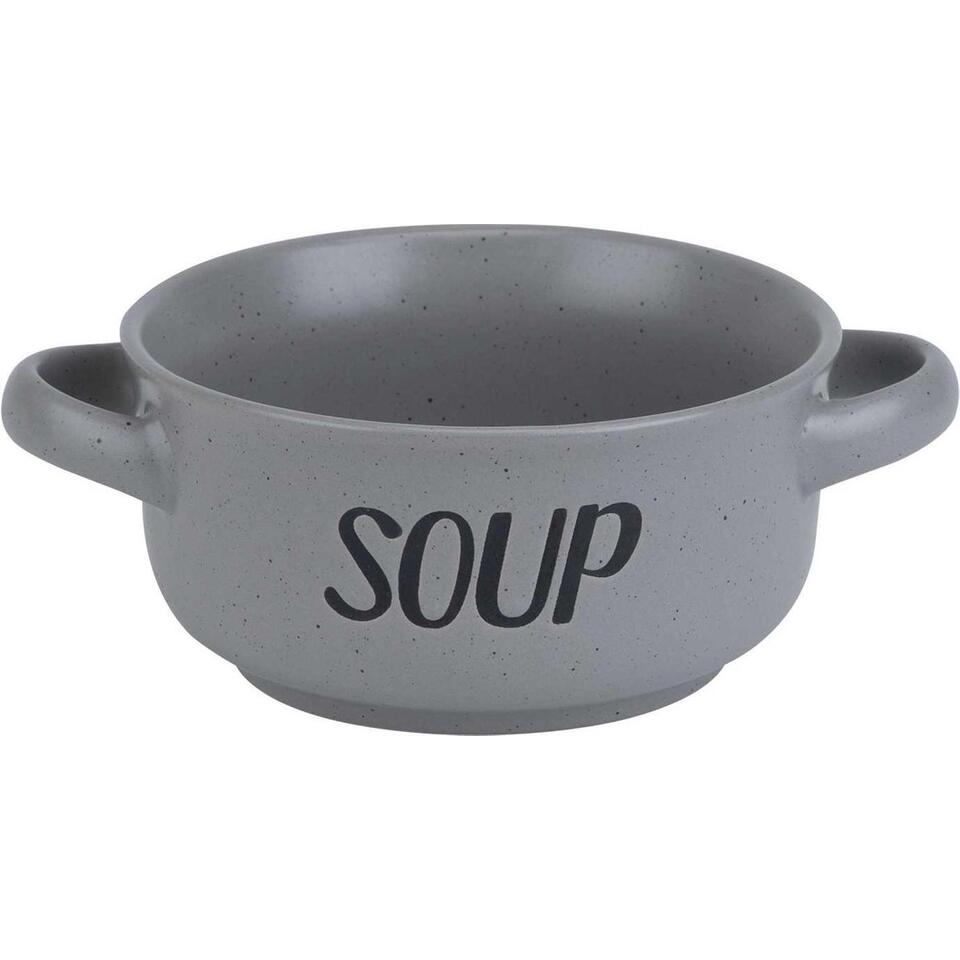 Cosy&Trendy Soepkom 'Soup' - 46 cl - Grijs - Set-4
