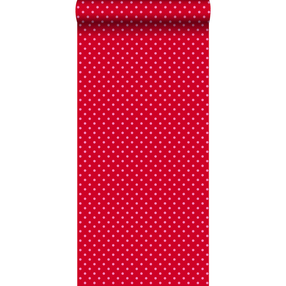 plek Verzoekschrift paars ESTAhome behang - kleine stippen - rood en roze - 53 cm x 10,05 m | Leen  Bakker