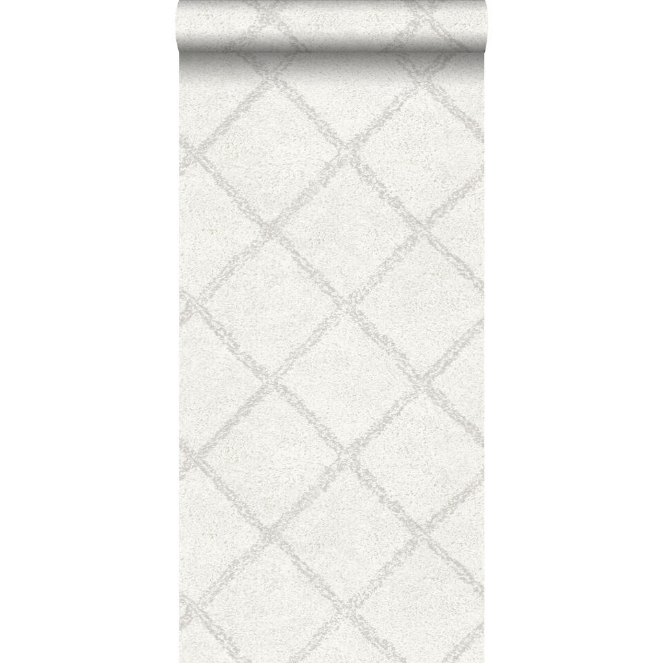 ESTAhome behang - oosters berber tapijt - grijs, wit - 53 cm x 10,05 m product