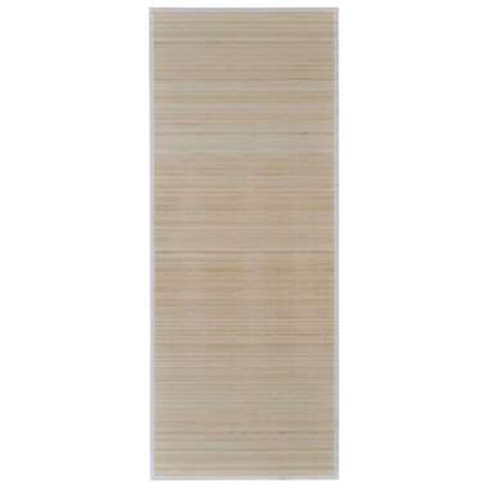 Rechthoekige - bamboe - mat - 80 x 300 cm - (Neutraal)