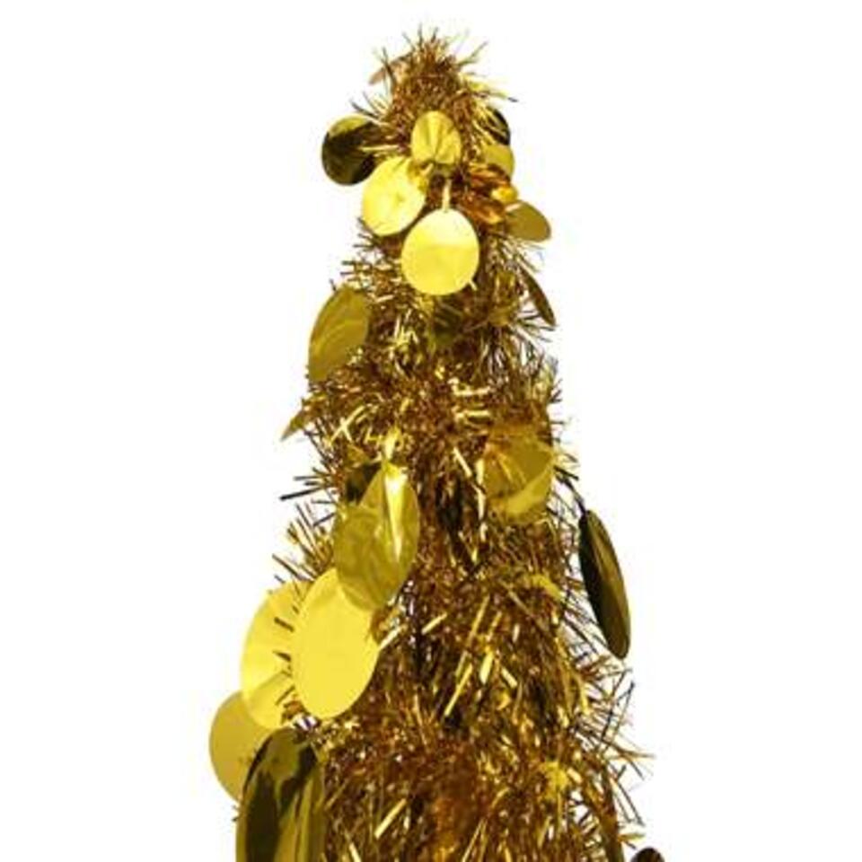 VIDAXL Kunstkerstboom pop-up 120 cm PET goudkleurig