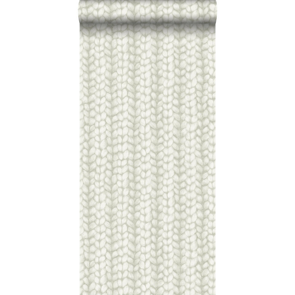 ESTAhome behang - grof breisel - lichtgrijs - 53 cm x 10,05 m product