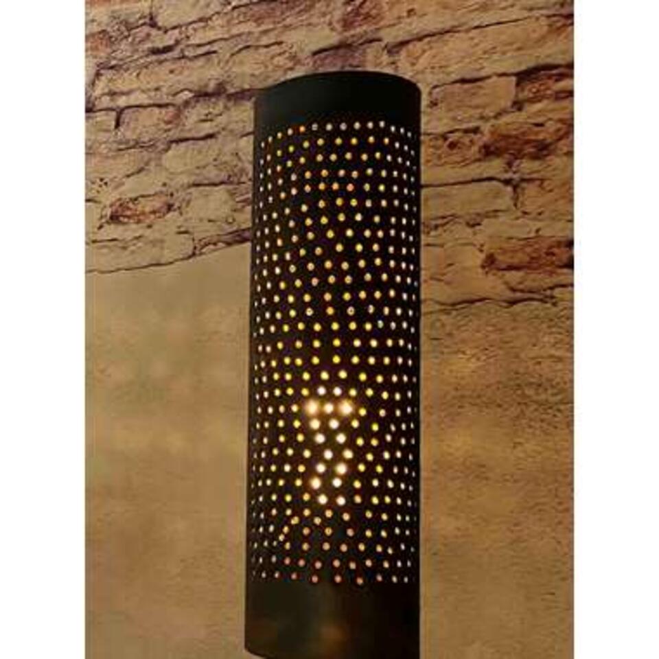 Freelight Vloerlamp Forato - H 175 cm - bruin - zwart