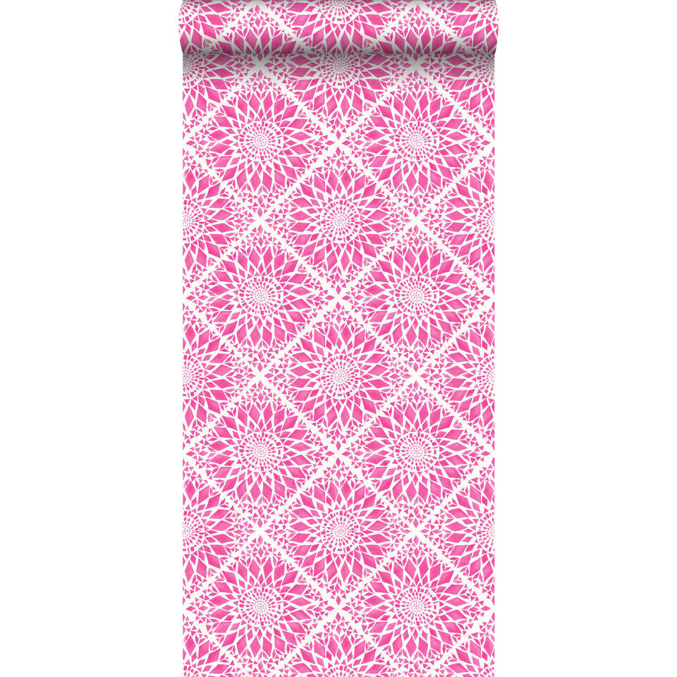 ESTAhome behang - tegelmotief - roze - 53 cm x 10,05 m product