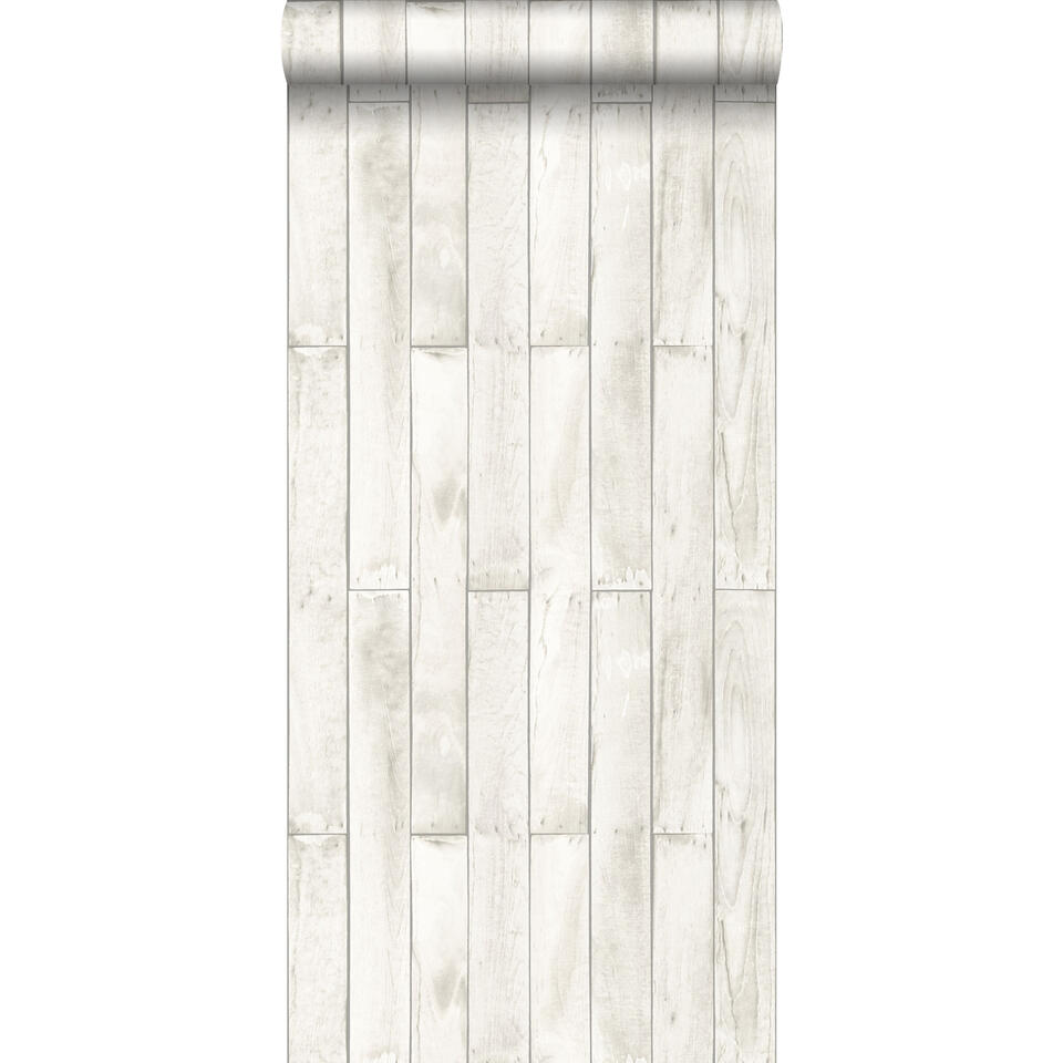ESTAhome behang - houtlook - wit - 53 cm x 10,05 m product