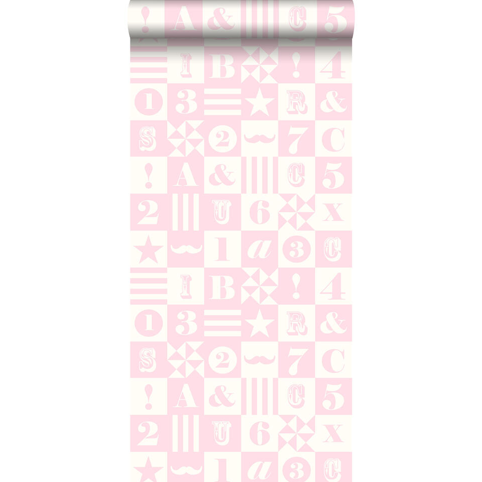 ESTAhome behang - blokken - licht roze - 53 cm x 10,05 m product